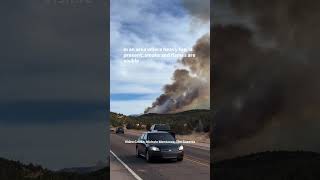 Wildfire sparks on Highway 115