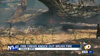 Fire crews knock out Chula Vista brush fire