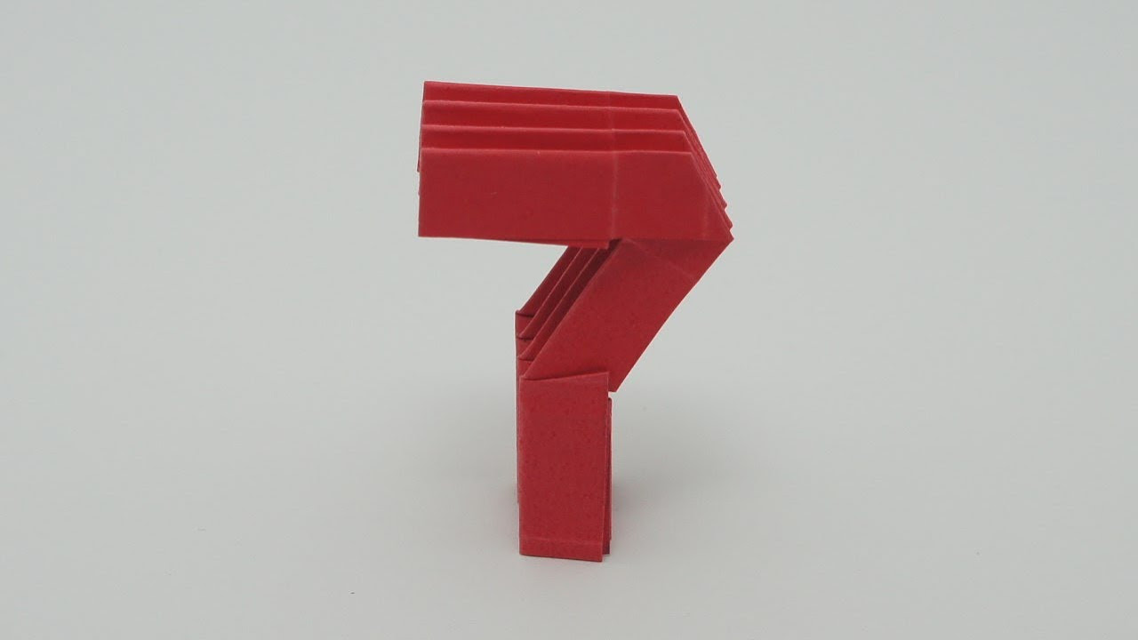 Origami Number 7 - YouTube