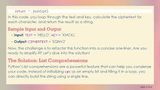 How To Convert Your Cipher Technique Into A One-Liner In Python