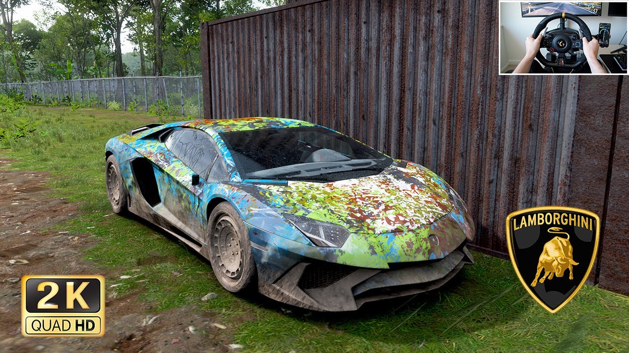 Rebuilding Lamborghini Aventador LP700 | Forza Horizon 5 Steering Wheel Gameplay