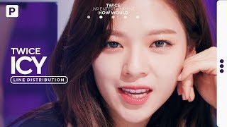 How Would TWICE Sing ITZY - ICY? // Line Distribution