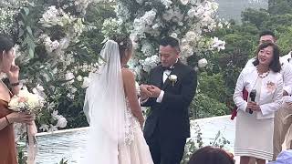 Wedding ceremony: ring exchange @ Villa52, Sai Kung, NT