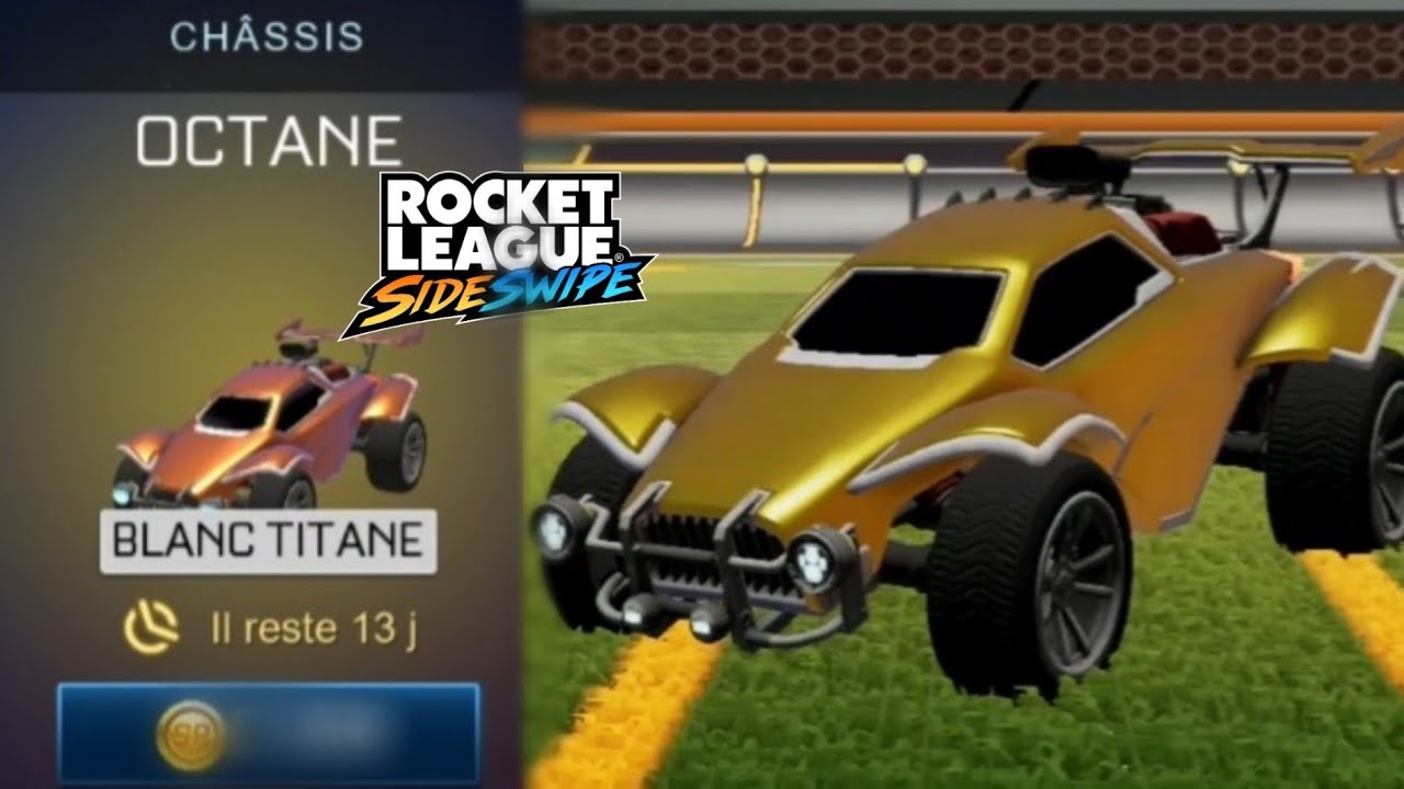 OCTANE BLANC TITANE SUR ROCKET LEAGUE SIDESWIPE (mobile) DANS LA NOUVELLE BOUTIQUE D'AUJOURD'HUI