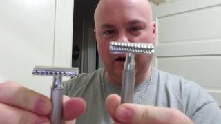 Basic Safety Razor and a three piece safety razor blade change