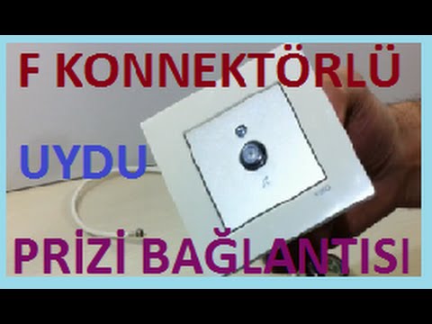 Uydu Prizi Nasıl Takılır-F Konnektörlü Uydu Prizi Montajı (How to Coaxial TV Socket)