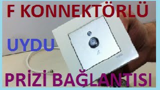 Uydu Prizi Nasıl Takılır-F Konnektörlü Uydu Prizi Montajı (How to Coaxial TV Socket)