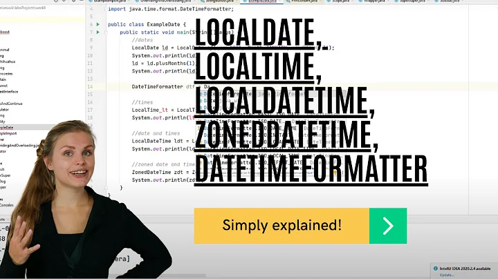 Java basics of the LocalDate, LocalTime, LocalDateTime, ZonedDateTime and the DateTimeFormatter