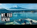 The best view of mount fuji  outdoor bath  the best hotel in kawaguchiko  japan 