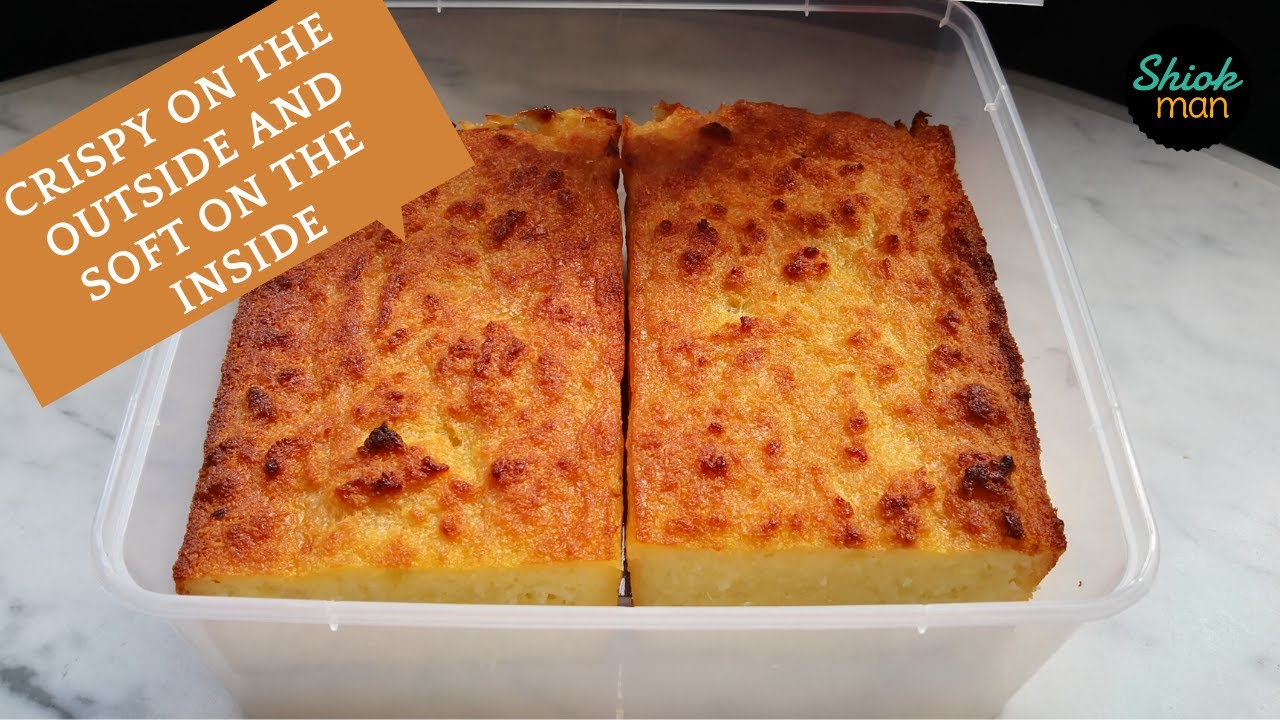 Crispy Crust Kueh Bingka Ubi Baked Tapioca Cassava Cake Youtube