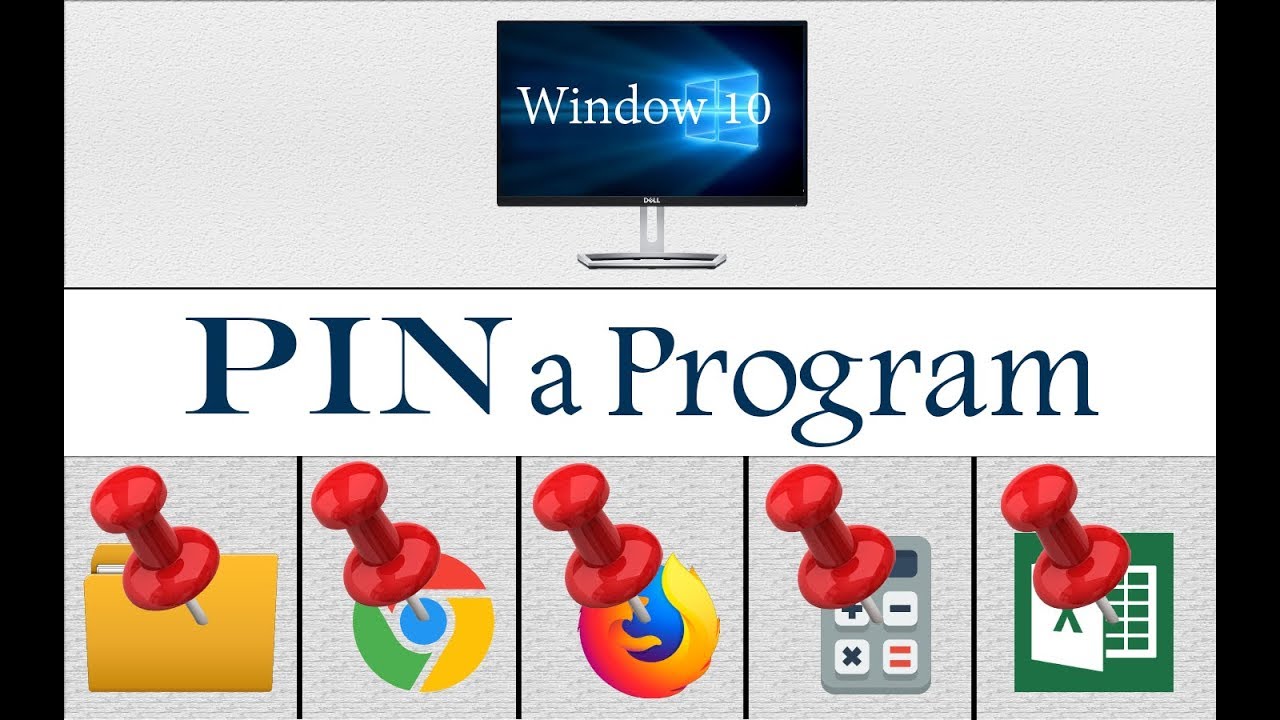 How To Pin a Program to TaskBar in Window 10 - YouTube