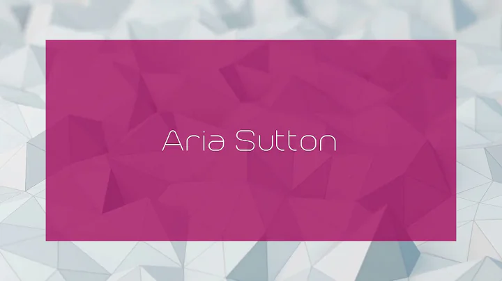 Aria Sutton - appearance