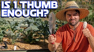 I Had To Learn How To Garden With 1 Thumb | Garden Updates!