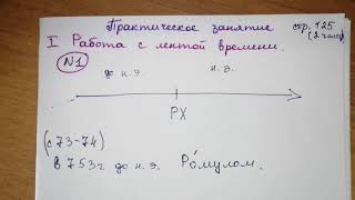 №1 (лента времени) стр 125 История 5 класс 2 часть Практическое занятие. Легенда основания Рима