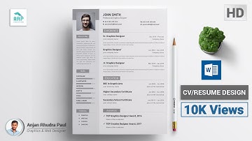 How to create a Clean CV/Resume Template in Microsoft Word Docx!