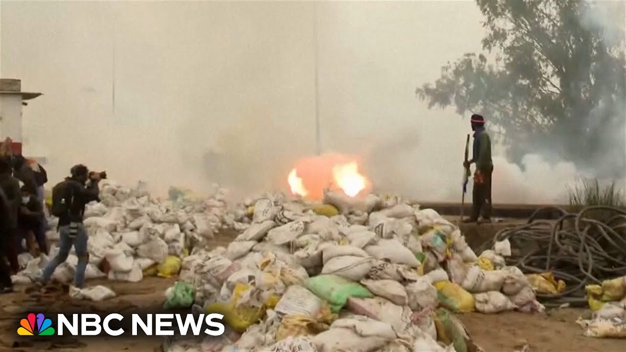 WATCH: Police fire tear gas at protesting farmers in India