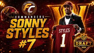 LIVE REACTION: Commanders Draft SONNY STYLES | Adam Peters Adds Future ALL-PRO! PERFECT START!