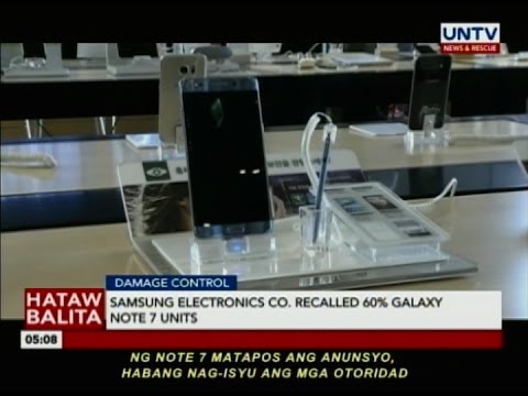 Samsung Electronics corecalled 60% Galaxy Note 7 units