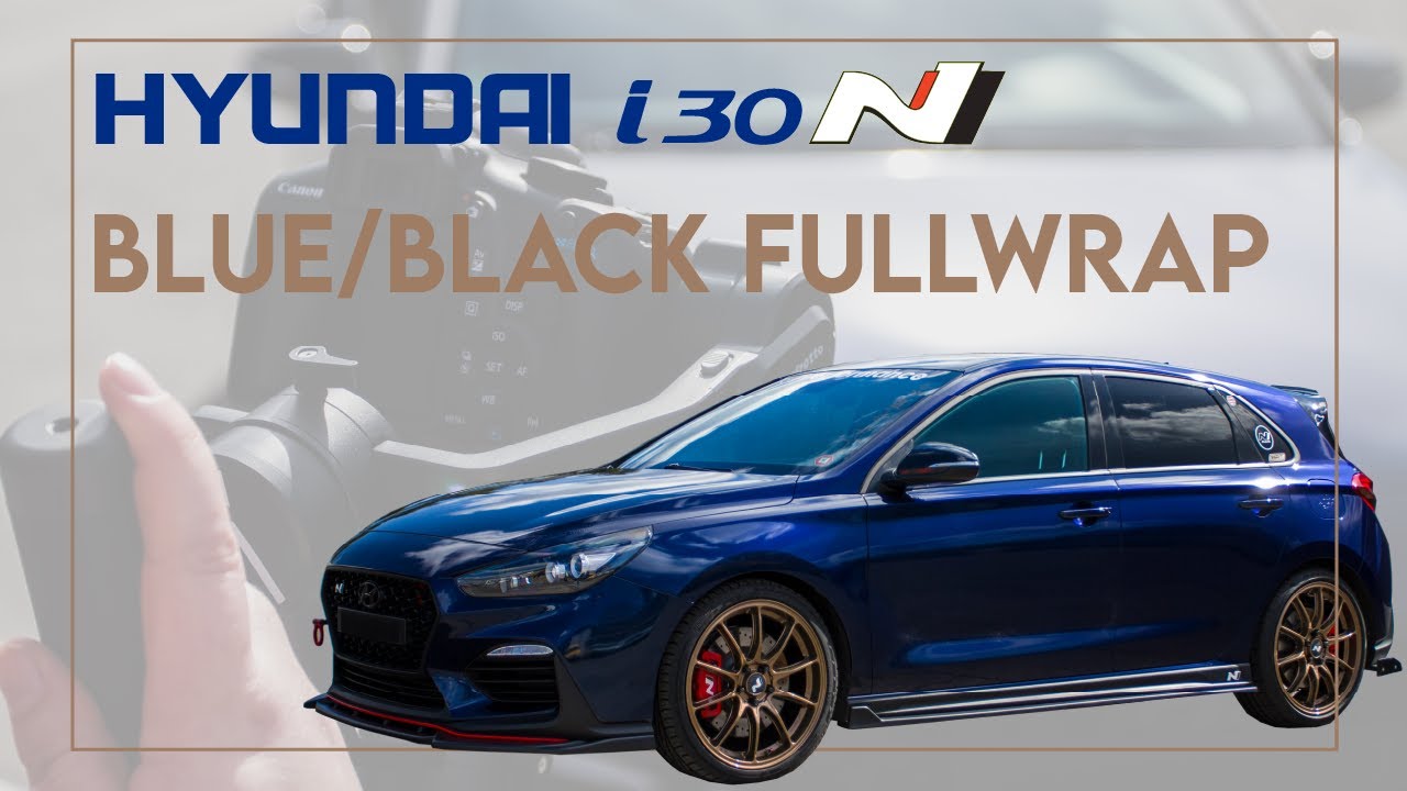 Wrapping a Hyundai i30 N Performance in KPMF K75469 Blue Black Iridescent