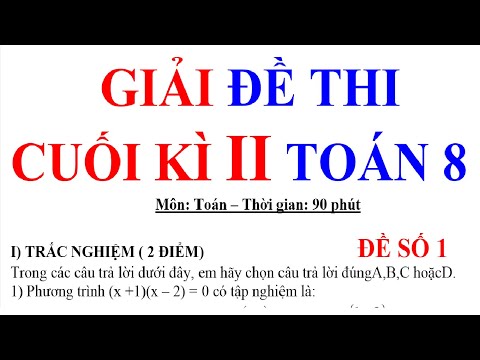 [TOÁN THCS] Đề thi CUỐI học KỲ 2 TOÁN 8 năm 2021