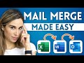 Properly use mail merge from excel to word  outlook  dynamic linking between excel  word