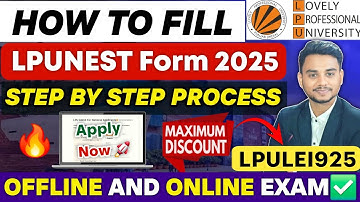 How to Fill LPUNEST Form 2025 | How to Apply For LPUNEST 2025 | LPU Admission Process 2025 #lpunest