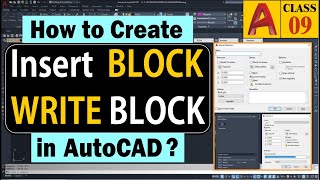 How to Create and Insert BLOCK in AutoCAD | Class 9 Urdu / Hindi