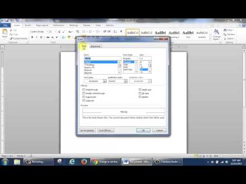 How to Change or Set the Default Font for Microsoft Word