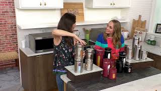 Cella 4Piece Stainless Steel and Glass Canisters on QVC