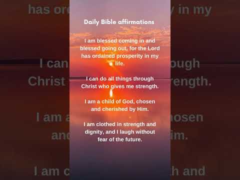 Daily Bible affirmations