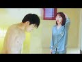Girl refuse CEO to touch her, and CEO went to her bathroom to shower to seduce her