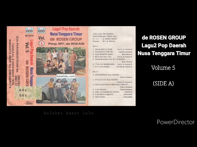 de ROSEN GROUP  -  LAGU2 POP DAERAH NUSA TENGGARA TIMUR VOL. 5 (SIDE A) class=
