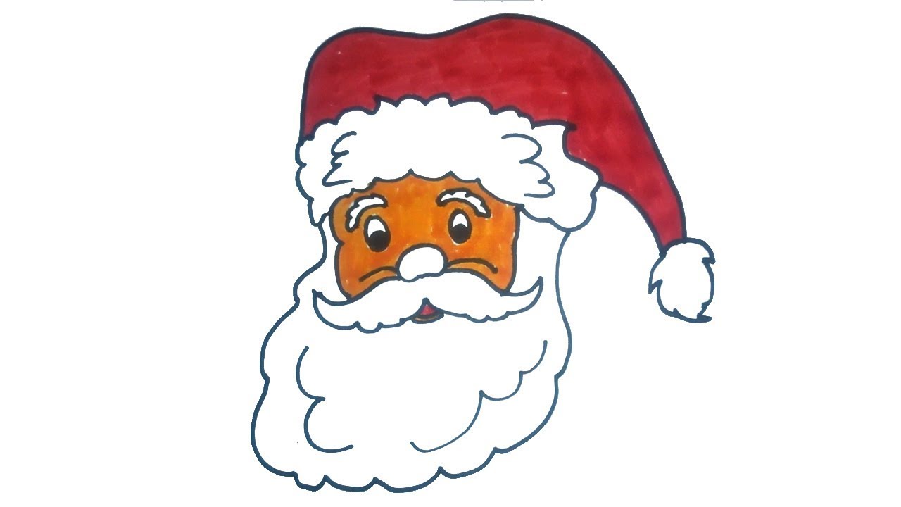 How To Wiki 89 How To Draw Santa Claus Face