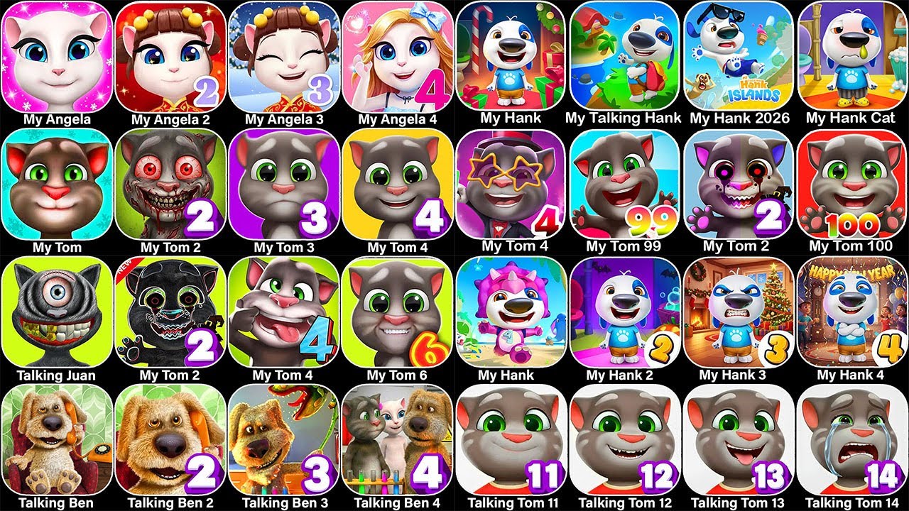 My Tom,My Tom 99,My Tom 2,My Tom 2,My Talking Tom,My Hank,My Talking Hank,My Hank 2026,My Hank Cat