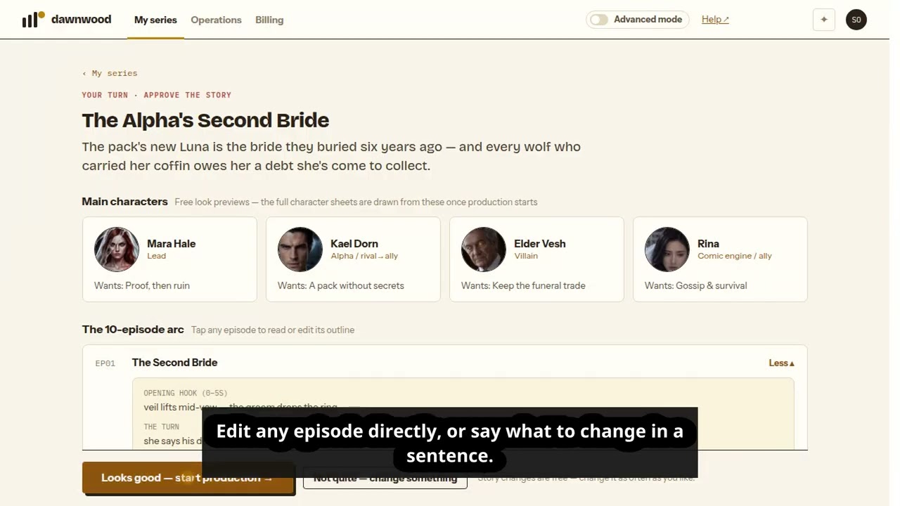 Video walkthrough: Make a Whole AI Drama Series From a Few Lines (Auto Mode)