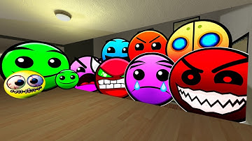 Lobotomy Nextbots | Geometry Dash Difficulty Faces, Angry Munci Family Nextbots on the hotel in Gmod