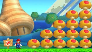 Can Mario Collect 999 Mega Mushrooms in New Super Mario Bros. U?