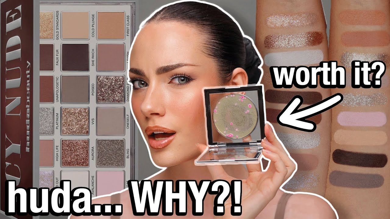 HUDA BEAUTY ICY NUDE COLLECTION... IS IT WORTH THE HYPE? ️ SWATCHES