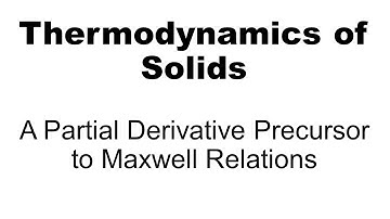 Thermodynamics: A Partial Derivative Precursor to Maxwell Relations