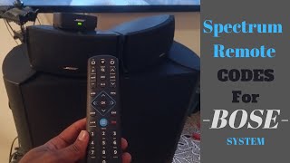 UNIVERSAL Remote BOSE CODES Using Spectrum Cable Remote - Universal Remote for Bose Cinemate