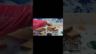 حجازيه اسكندراني باسهل طريقه وابسط مكونات حلويات اقتصادية  رمضانيه (نباتية صيامي ) fyp shorts