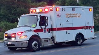 PGFD Reserve Ambulance 862 Responding