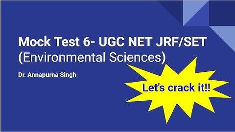 Mock Test 6 for UGC NET/JRF Environmental Science. 20 solved questions#environmentalscience #ugcnet