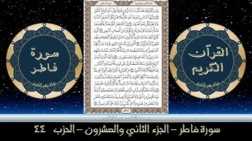 القران الكريم الجزء الثاني والعشرون الحزب الرابع والاربعين