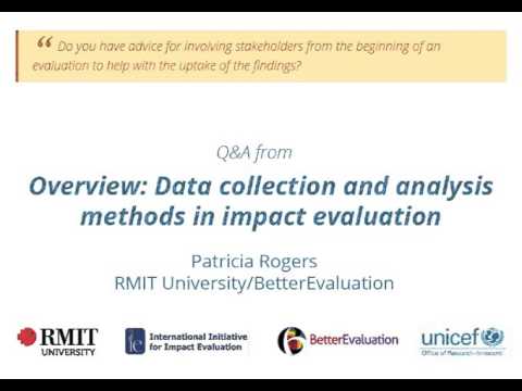Data Collection and Analysis Methods in Impact Evaluation - Involving ...