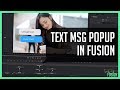 Make Those Text Message Graphics - Resolve 15 Fusion Tab Tutorial