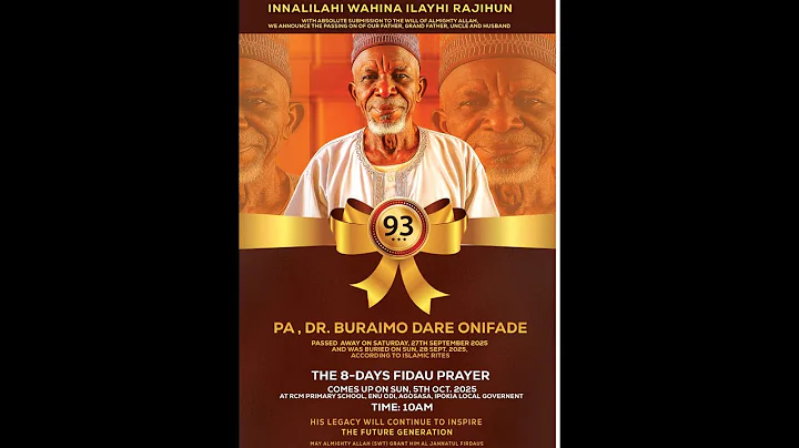 8TH DAYS FIDAU PRAYER OF ALHAJI (CHIEF) IBRAHEEM DARE AKANJI ONIFADE (1)