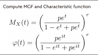 Moment generating function of Negative Binomial distribution