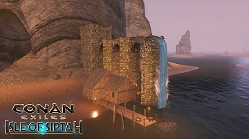 HOW TO BUILD A FISHING HUT AND A AQUEDUCT RUIN [SPEED BUILD] - CONAN EXILES