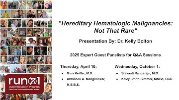 Hereditary Hematologic Malignancies Not That Rare with Dr. Kelly Bolton